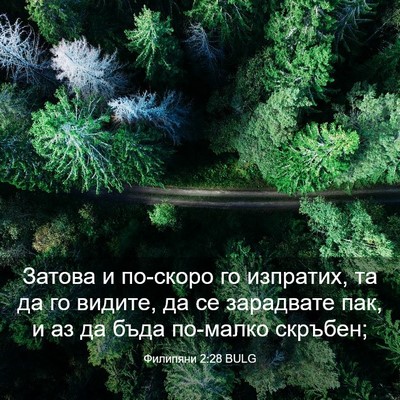 Picture 03 - Филипяни 2:28 BULG - Затова и по-скоро го - Bible Verse Picture