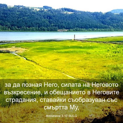 Picture 03 - Филипяни 3:10 BULG - за да позная Него, силата - Bible Verse Picture