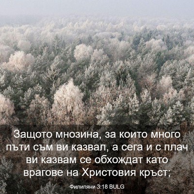 Picture 03 - Филипяни 3:18 BULG - Защото мнозина, за които - Bible Verse Picture