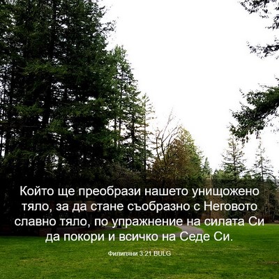 Picture 03 - Филипяни 3:21 BULG - Който ще преобрази нашето - Bible Verse Picture
