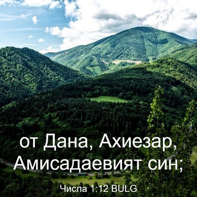 Picture 03 - Числа 1:12 BULG - от Дана, Ахиезар, - Bible Verse Picture