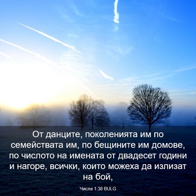 Picture 03 - Числа 1:38 BULG - От данците, поколенията им - Bible Verse Picture