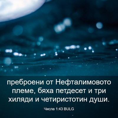 Picture 03 - Числа 1:43 BULG - преброени от - Bible Verse Picture