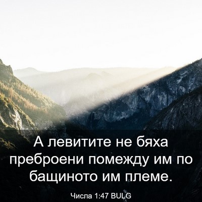 Picture 03 - Числа 1:47 BULG - А левитите не бяха - Bible Verse Picture