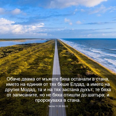 Picture 03 - Числа 11:26 BULG - Обаче двама от мъжете бяха - Bible Verse Picture