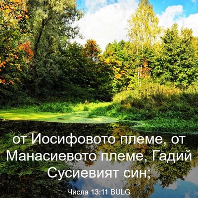 Picture 03 - Числа 13:11 BULG - от Иосифовото племе, от - Bible Verse Picture