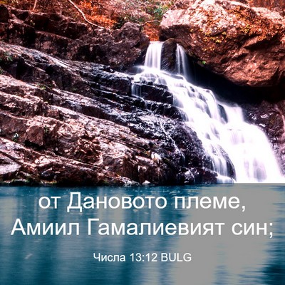 Picture 03 - Числа 13:12 BULG - от Дановото племе, Амиил - Bible Verse Picture