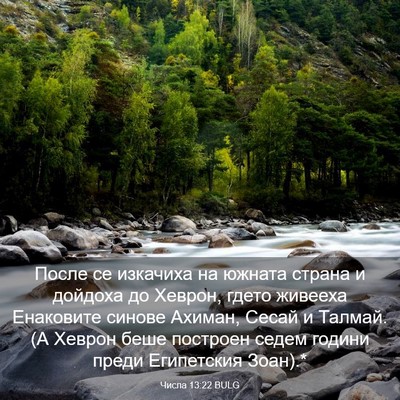 Picture 03 - Числа 13:22 BULG - После се изкачиха на - Bible Verse Picture