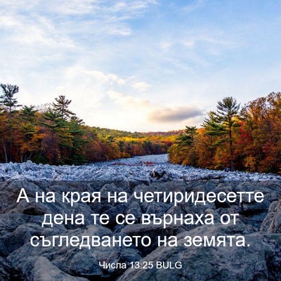 Picture 03 - Числа 13:25 BULG - А на края на четиридесетте - Bible Verse Picture