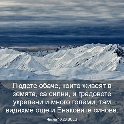Picture 03 - Числа 13:28 BULG - Людете обаче, които живеят - Bible Verse Picture