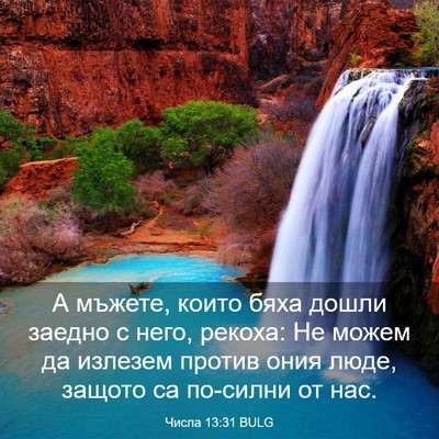 Picture 03 - Числа 13:31 BULG - А мъжете, които бяха дошли - Bible Verse Picture