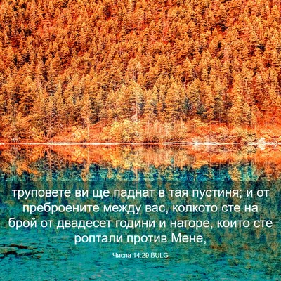 Picture 03 - Числа 14:29 BULG - труповете ви ще паднат в - Bible Verse Picture