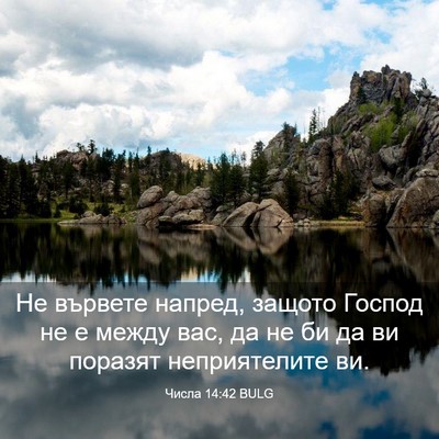 Picture 03 - Числа 14:42 BULG - Не вървете напред, защото - Bible Verse Picture