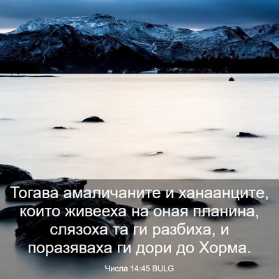 Picture 03 - Числа 14:45 BULG - Тогава амаличаните и - Bible Verse Picture