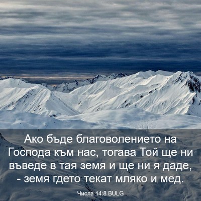 Picture 03 - Числа 14:8 BULG - Ако бъде благоволението на - Bible Verse Picture