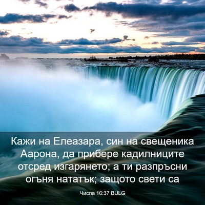 Picture 03 - Числа 16:37 BULG - Кажи на Елеазара, син на - Bible Verse Picture
