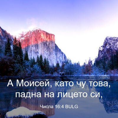 Picture 03 - Числа 16:4 BULG - А Моисей, като чу това, - Bible Verse Picture