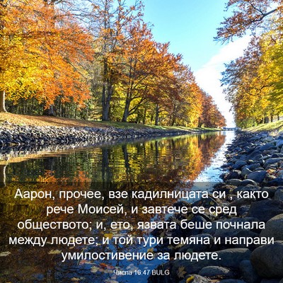 Picture 03 - Числа 16:47 BULG - Аарон, прочее, взе - Bible Verse Picture