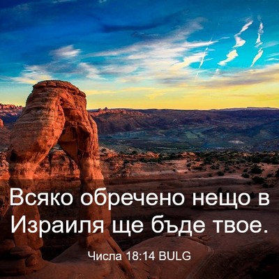 Picture 03 - Числа 18:14 BULG - Всяко обречено нещо в - Bible Verse Picture
