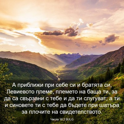 Picture 03 - Числа 18:2 BULG - А приближи при себе си и - Bible Verse Picture