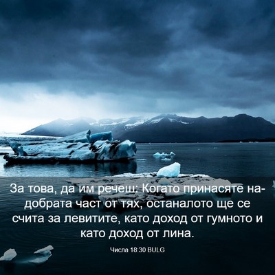 Picture 03 - Числа 18:30 BULG - За това, да им речеш: Когато - Bible Verse Picture