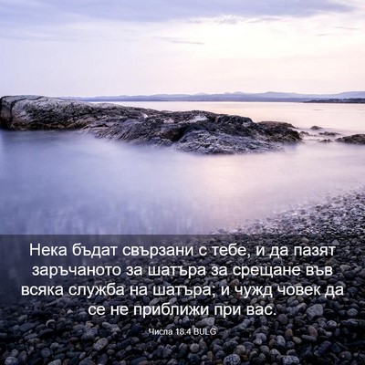 Picture 03 - Числа 18:4 BULG - Нека бъдат свързани с тебе, - Bible Verse Picture