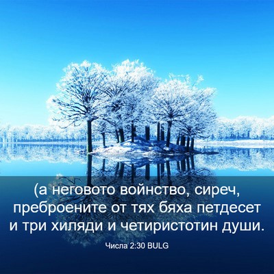 Picture 03 - Числа 2:30 BULG - (а неговото войнство, - Bible Verse Picture
