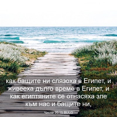 Picture 03 - Числа 20:15 BULG - как бащите ни слязоха в - Bible Verse Picture