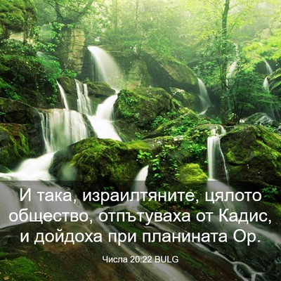 Picture 03 - Числа 20:22 BULG - И така, израилтяните, - Bible Verse Picture