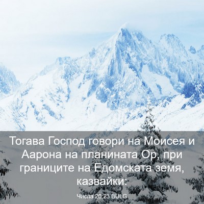 Picture 03 - Числа 20:23 BULG - Тогава Господ говори на - Bible Verse Picture