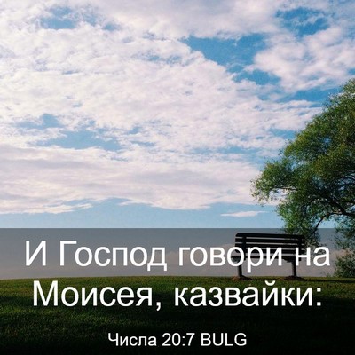 Picture 03 - Числа 20:7 BULG - И Господ говори на Моисея, - Bible Verse Picture