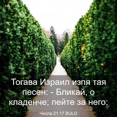 Picture 03 - Числа 21:17 BULG - Тогава Израил изпя тая - Bible Verse Picture