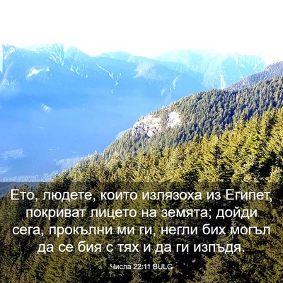 Picture 03 - Числа 22:11 BULG - Ето, людете, които излязоха - Bible Verse Picture