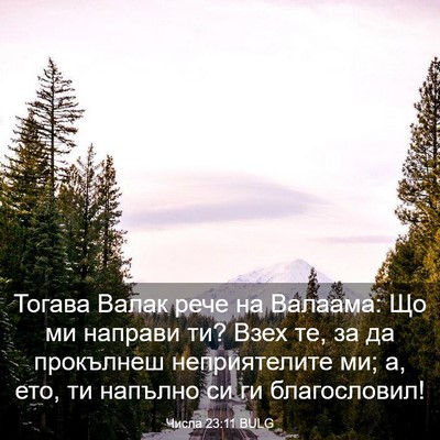 Picture 03 - Числа 23:11 BULG - Тогава Валак рече на - Bible Verse Picture