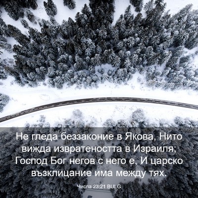Picture 03 - Числа 23:21 BULG - Не гледа беззаконие в - Bible Verse Picture