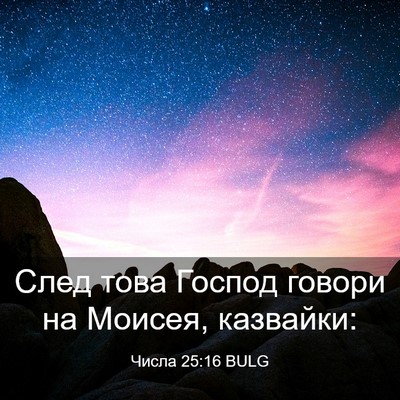 Picture 03 - Числа 25:16 BULG - След това Господ говори на - Bible Verse Picture