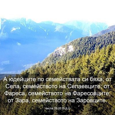 Picture 03 - Числа 26:20 BULG - А юдейците по семействата - Bible Verse Picture
