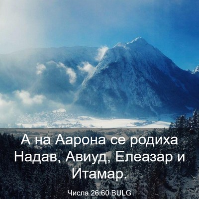 Picture 03 - Числа 26:60 BULG - А на Аарона се родиха - Bible Verse Picture