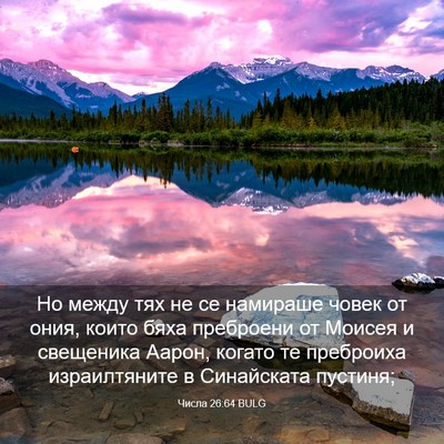 Picture 03 - Числа 26:64 BULG - Но между тях не се намираше - Bible Verse Picture