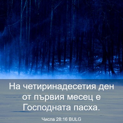 Picture 03 - Числа 28:16 BULG - На четиринадесетия ден от - Bible Verse Picture