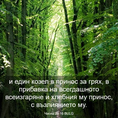 Picture 03 - Числа 29:16 BULG - и един козел в принос за - Bible Verse Picture