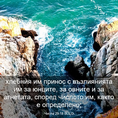 Picture 03 - Числа 29:18 BULG - хлебния им принос с - Bible Verse Picture