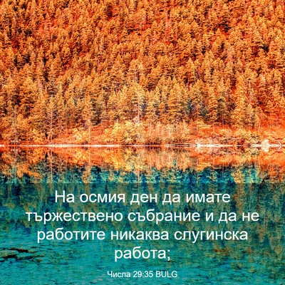 Picture 03 - Числа 29:35 BULG - На осмия ден да имате - Bible Verse Picture