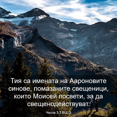 Picture 03 - Числа 3:3 BULG - Тия са имената на - Bible Verse Picture