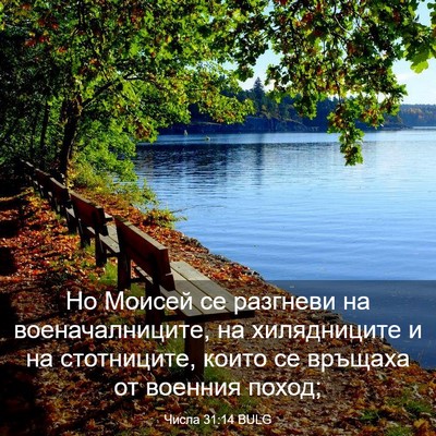 Picture 03 - Числа 31:14 BULG - Но Моисей се разгневи на - Bible Verse Picture