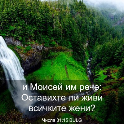 Picture 03 - Числа 31:15 BULG - и Моисей им рече: Оставихте - Bible Verse Picture