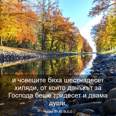Picture 03 - Числа 31:40 BULG - и човеците бяха - Bible Verse Picture