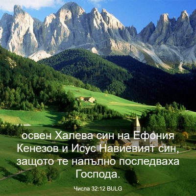Picture 03 - Числа 32:12 BULG - освен Халева син на Ефония - Bible Verse Picture