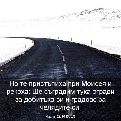 Picture 03 - Числа 32:16 BULG - Но те пристъпиха при - Bible Verse Picture