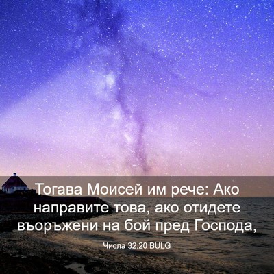 Picture 03 - Числа 32:20 BULG - Тогава Моисей им рече: Ако - Bible Verse Picture